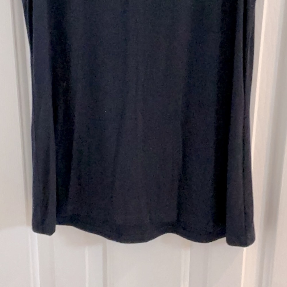 Cache Navy Chiffon Ruffle V-Neck Top - Picture 7 of 8